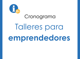 Carátula del cronograma de los talleres para emprendedores