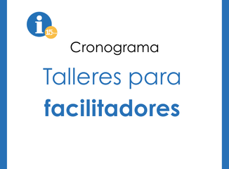 Carátula del cronograma de los talleres para facilitadores