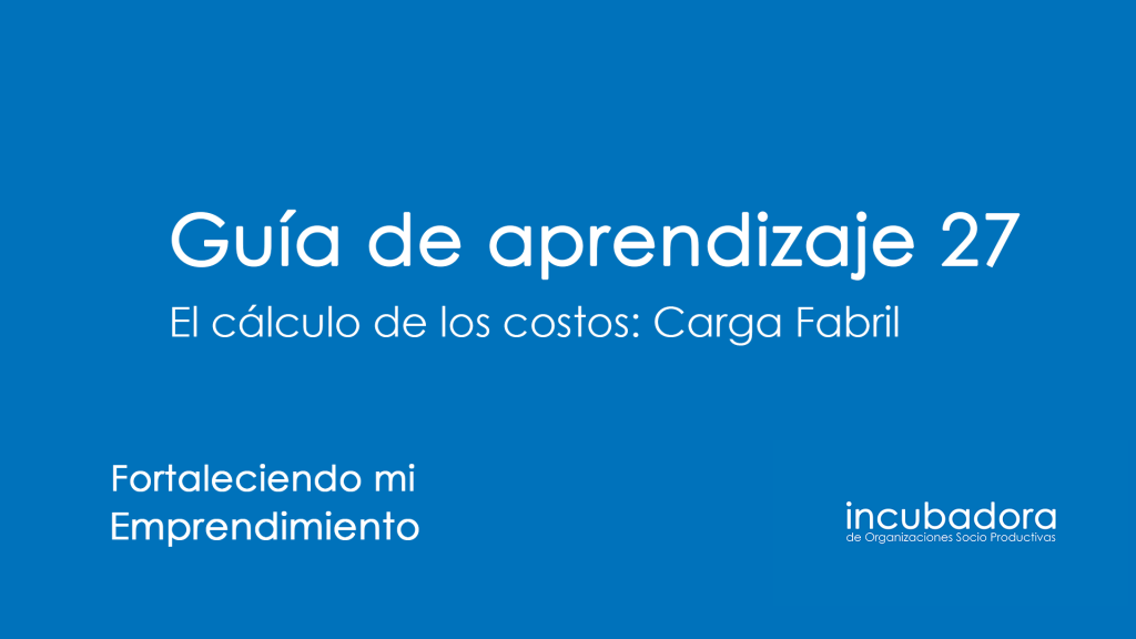 calculo de la carga fabril